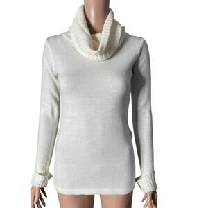 Vintage De Rotchild Sweater Womens Medium Turtleneck Off White Knit